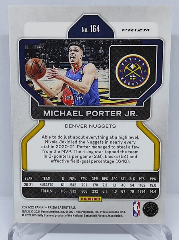 2021-22 Panini Prizm Cracked Ice Michael Porter Nuggets #164