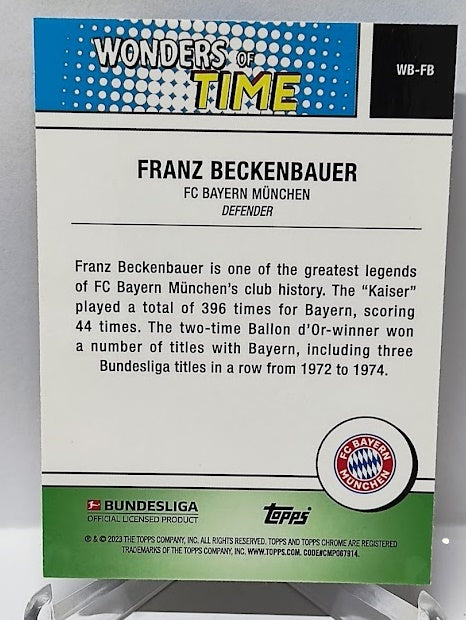 2022-23 Topps Chrome Wonder of Time Franz Beckenbauer Bayern Case Hit