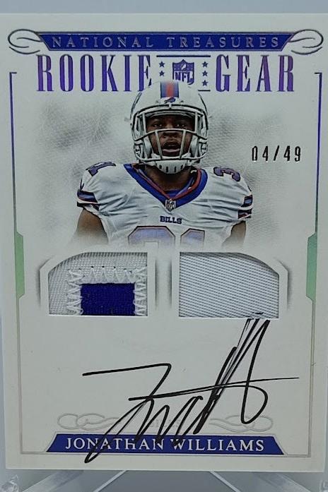 2016 Panini National Treasures Rookie Gear Jonathan Williams Bills 04/49 #37 *1