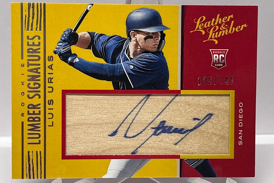 2019 Panini Leather & Lumber Rookie Signatures Lumber RC Luis Urias /149