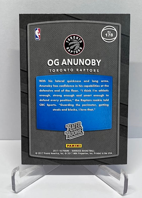 2017-18 Panini Donruss RC OG Anunoby Toronto Raptors #178