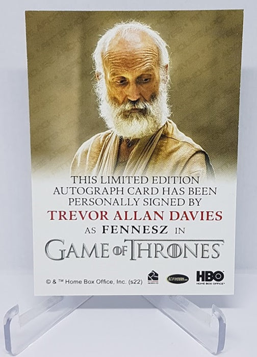 2022 Rittenhouse Game of Thrones Trevor Allen Davies Fennesz Auto on Card
