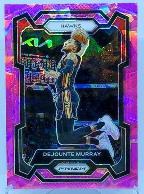 2023-24 Panini Prizm Pink Ice Prizm Dejounte Murray Hawks #112