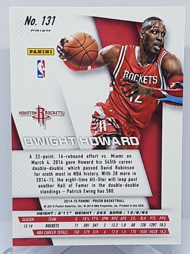 2014-15 Panini Prizm Dwight Howard Rockets #131