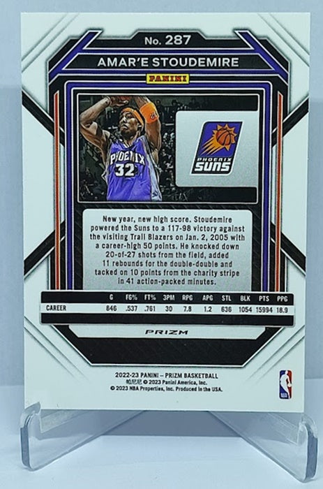 2022-23 Panini Prizm Red Wave Prizm Amar'e Stoudemire Suns #287