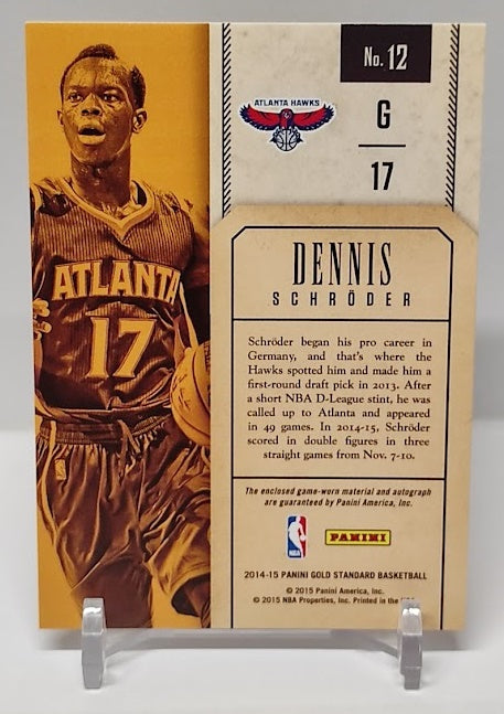 2014-15 Panini Gold Standard Gold Strike Dennis Schröder Hawks 082/199 *2