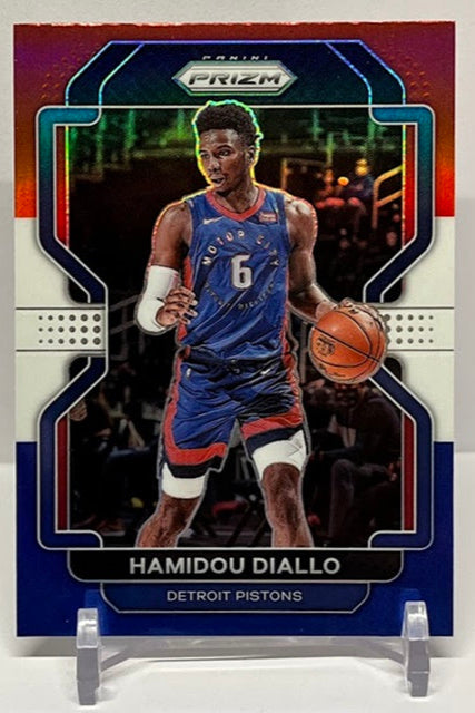2021-22 Panini Prizm Red White Blue Prizm Hamidou Diallo Pistons #140