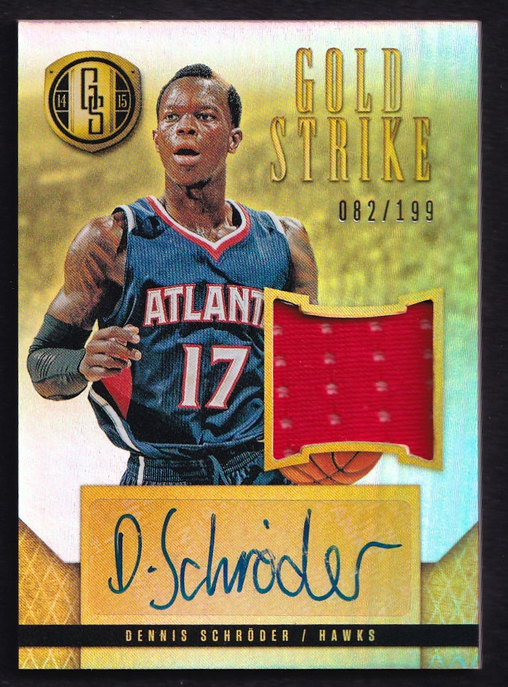 2014-15 Panini Gold Standard Gold Strike Dennis Schröder Hawks 082/199 *2