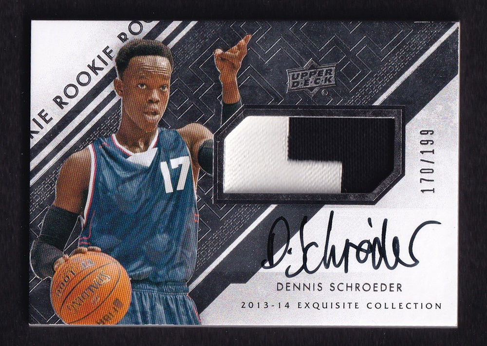 2013-14 Upper Deck Exquisite Auto Patch Dennis Schröder 170/199 *2