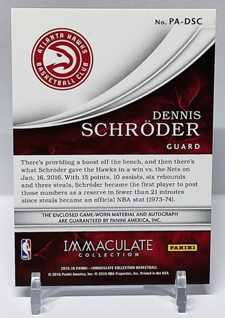 2015-16 Panini Immaculate Dennis Schröder 28/60 *2