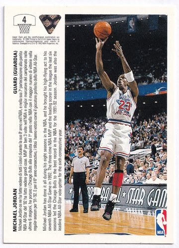 1992 Upper Deck East All Star Michael Jordan #4