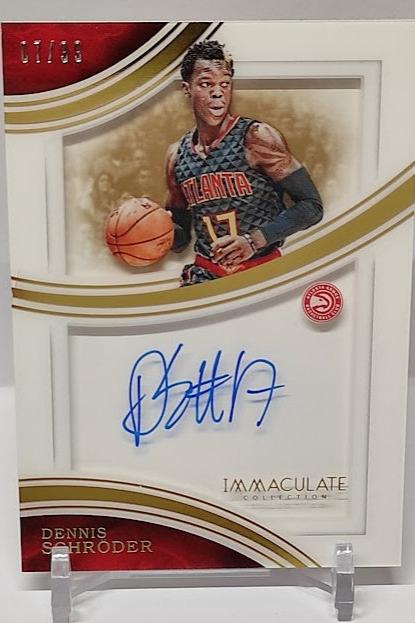 2015-16 Panini Immaculate Shadowbox Dennis Schröder Hawks 07/99 *2