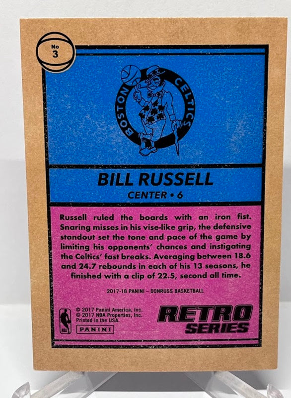 2017-18 Panini Donruss Retro Series Bill Russell Boston Celtics #3