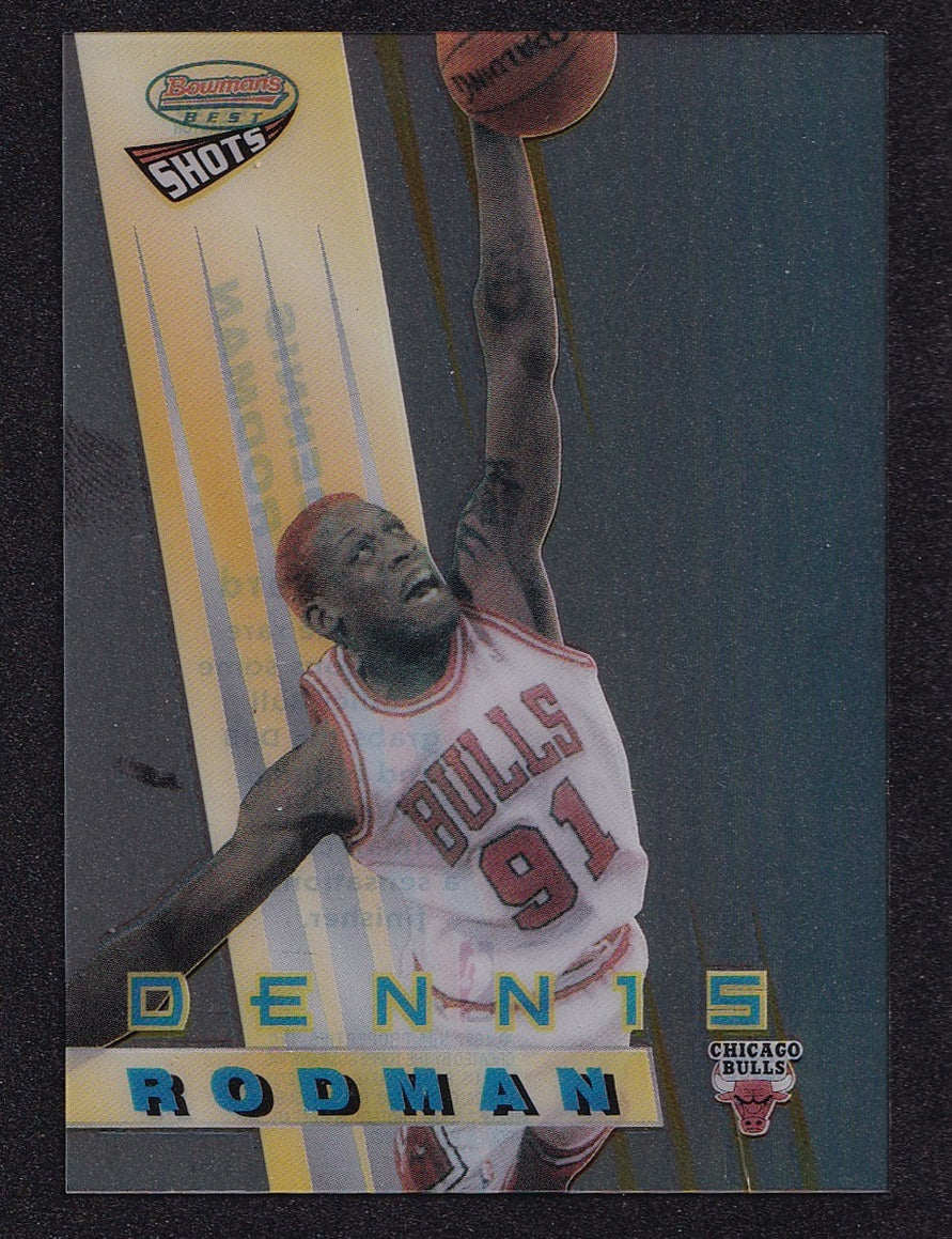 1996-97 Topps Bowmans Best Shots Refractor Acetate Dennis Rodman *2