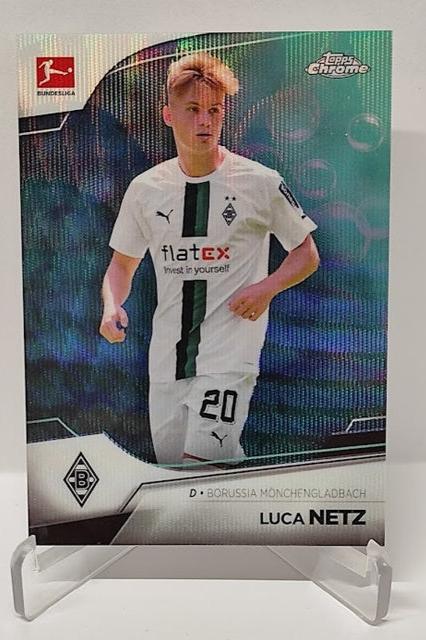 2022-23 Topps Chrome Aqua Bubble Wave Refractor Luca Netz 121/275