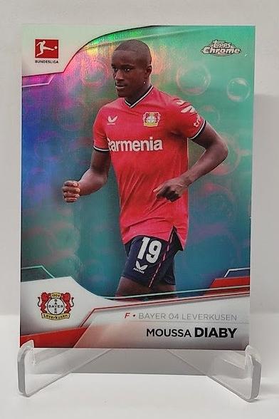 2022-23 Topps Chrome Aqua Bubble Wave Refractor Moussa Diaby 145/275