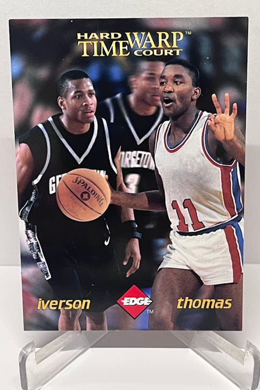 1996 Collectors Edge Hard Court Time Warp Allen Iverson Isiah Thomas