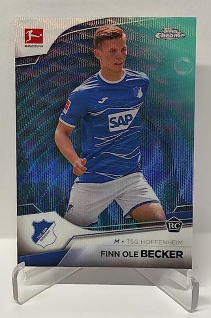 2022-23 Topps Chrome Aqua Bubble Wave Refractor RC Finn Ole Becker /275