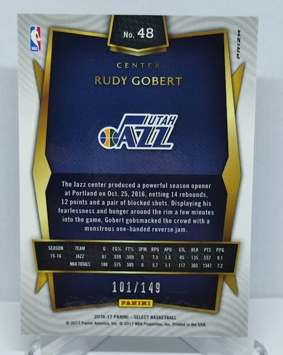 2016-17 Panini Select White Prizm Rudy Gobert Utah Jazz 101/149 #48