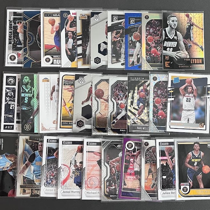 30 Card Team Lot DENVER NUGGETS Rookies & Veterans A