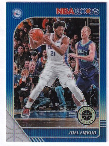 2019-20 Panini Hoops BLUE Prizm Joel Embiid 76ers #145