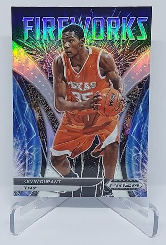 2022-23 Panini Prizm Draft Picks Fireworks Silver Prizm Kevin Durant Texas