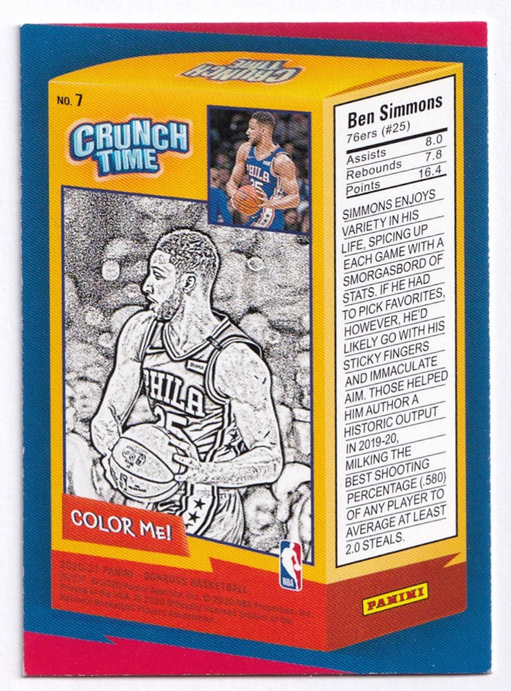 2020-21 Panini Donruss Crunch Time Ben Simmons 76ers #7