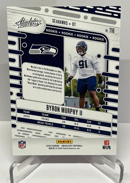 2024 Panini Absolute Red Squares RC Byron Murphy Seahawks 028/499 #116 *3