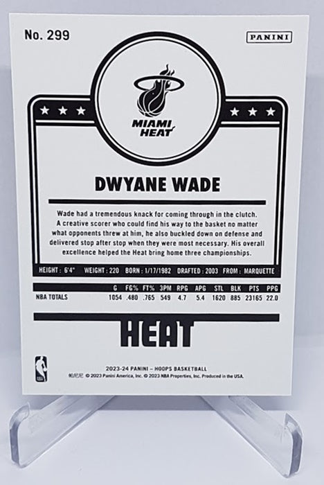 2023-24 Panini Hoops Tribute Blue Dwayne Wade Heat #299