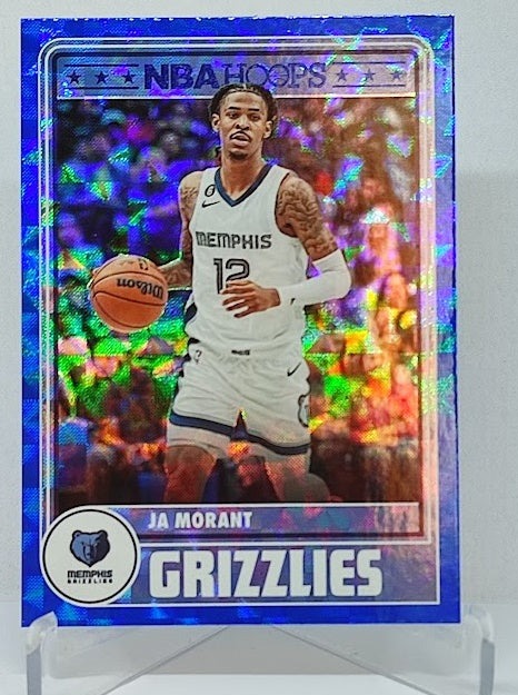 2023-24 Panini Hoops Tribute Hyper Blue Ja Morant Grizzlies #281