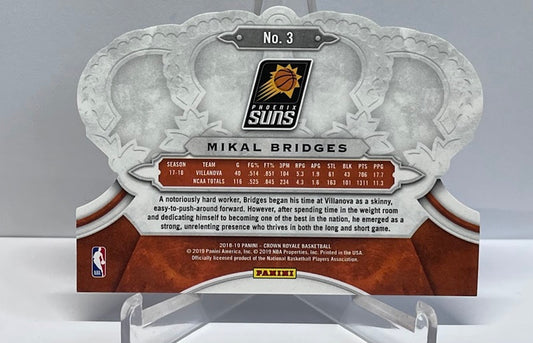 2018-19 Panini Crown Royale RC Mikal Bridges Phoenix Suns #3