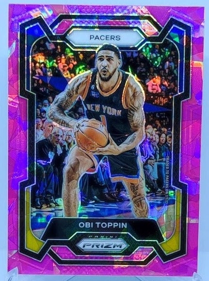 2023-24 Panni Prizm Pink Ice Prizm Obi Toppin Pacers #249