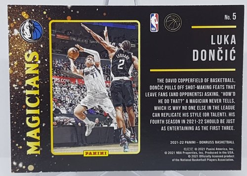 2021-22 Panini Donruss Magicians Luka Doncic Mavericks #5