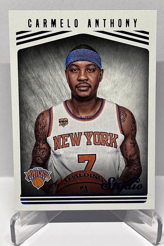 2016-17 Panini Studio Carmelo Anthony New York Knicks #129