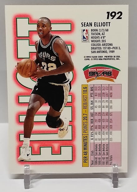 1993-94 Fleer IP AUTO Sean Elliott Spurs #192 *2