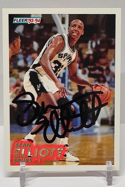 1993-94 Fleer IP AUTO Sean Elliott Spurs #192 *2