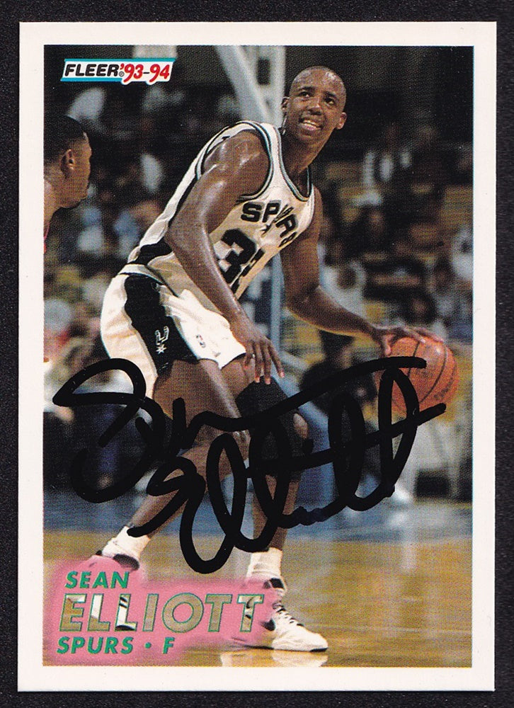 1993-94 Fleer IP AUTO Sean Elliott Spurs #192 *2