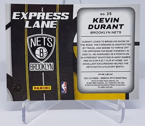 2021-22 Panini Donruss Optic Express Lane Purple Pizm Kevin Durant Nets #25