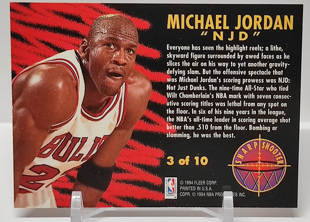 1993-94 Fleer Sharpshooter Michael Jordan Bulls #3 *2