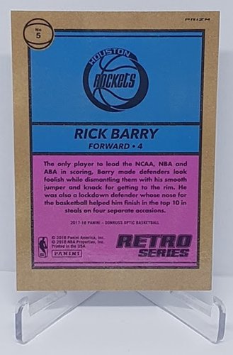 2018 Panini Donruss Optic Prizm Retro Rick Barry Rockets #5