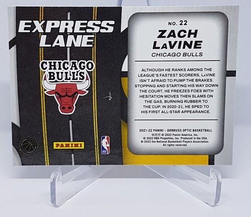 2021-22 Panini Donruss Optic Express Lane Zach LaVine Bulls #22