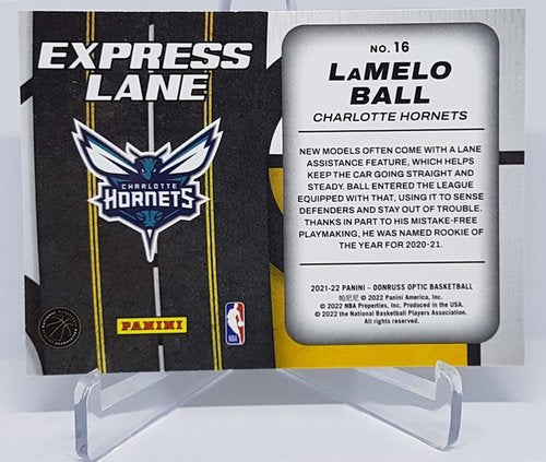 2021-22 Panini Donruss Express Lane Lamelo Ball Hornets #16