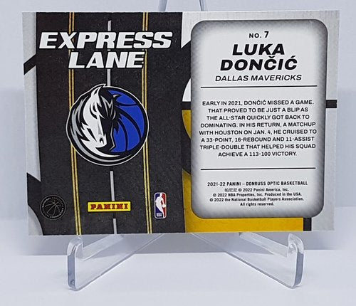 2021-22 Panini Donruss Express Lane Luka Doncic Mavericks #7