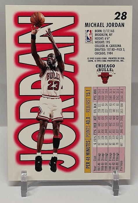 1993-94 Fleer Michael Jordan Bulls #28 *2