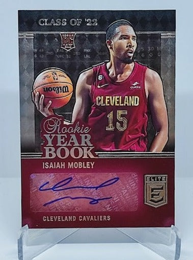 2022-23 Panini Elite Rookie Year Book AU RC Isaiah Mobley Cleveland