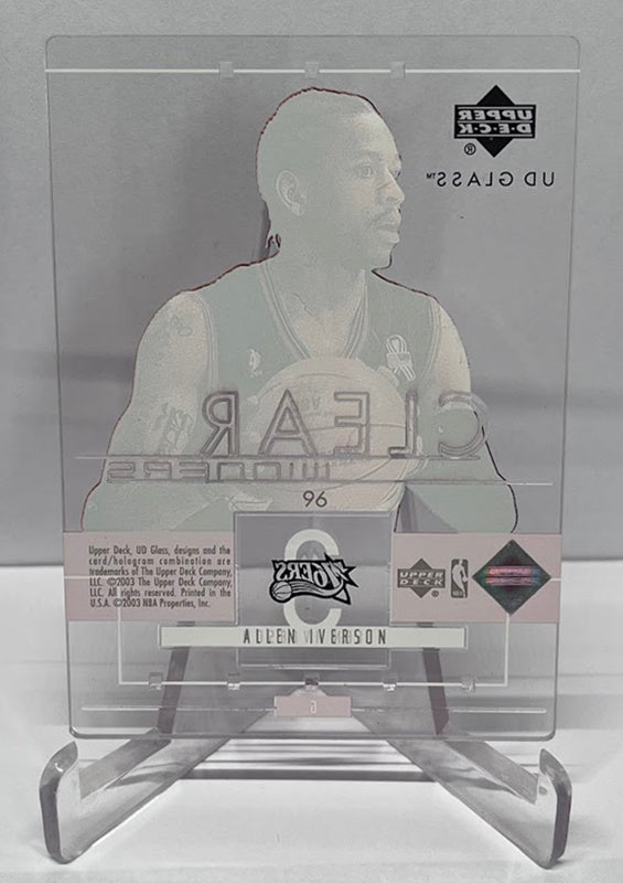 2003 Upper Deck Glass Clear Winners Allen Iverson Philadelphia 76ers