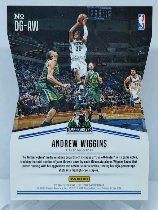 2016-17 Panini Studio Defying Gravity Die-Cut Andrew Wiggins Timberwolves