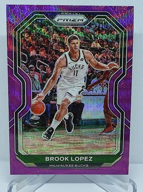 2020-21 Panini Prizm Purple Wave Brook Lopez Bucks #29