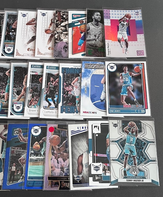 30 Card Team Lot CHARLOTTE HORNETS Rookies & Veterans A