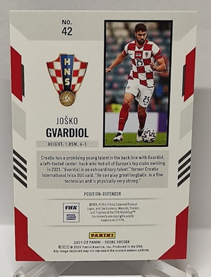 2021-22 Panini Score Red Laser RC Josko Gvardiol Croatia #42